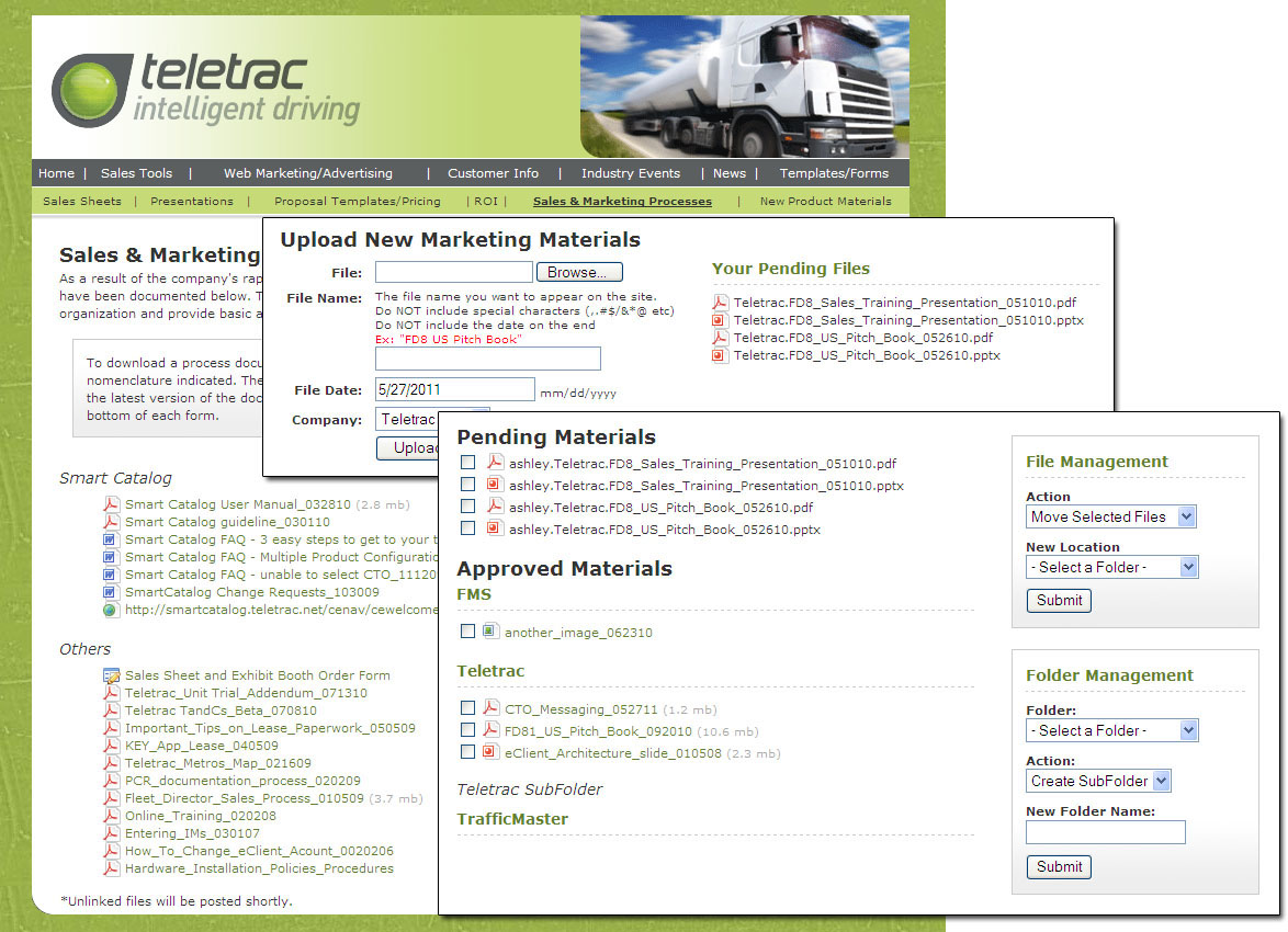 Teletrac Intranet File Manager <small>Application</small>